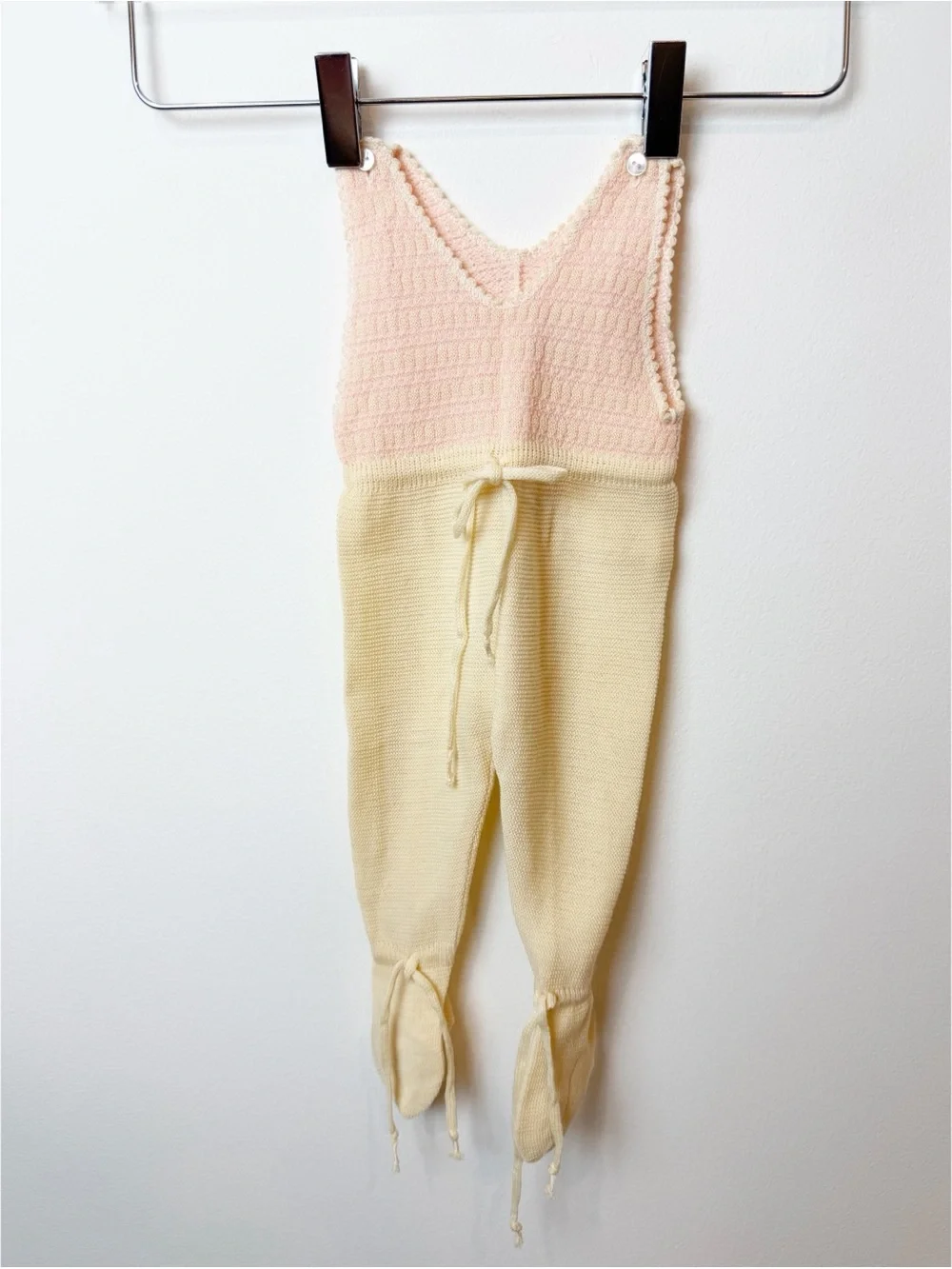 Vintage | French Knit Footed Baby Onesie
